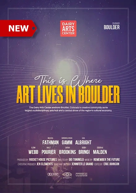 Poster for the nonprofit fundraising video for the Dairy Arts Center.