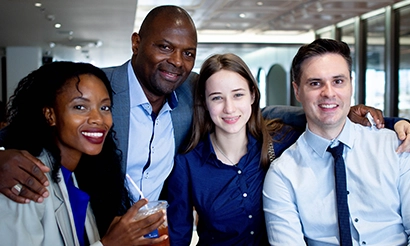 Video Production crew lighting a set.